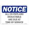 Signmission OSHA Notice, 5" Height, All Co-Pays And Deductibles Are Due At Time Sign, 7" X 5", Landscape OS-NS-D-57-L-10092 - alternate 1